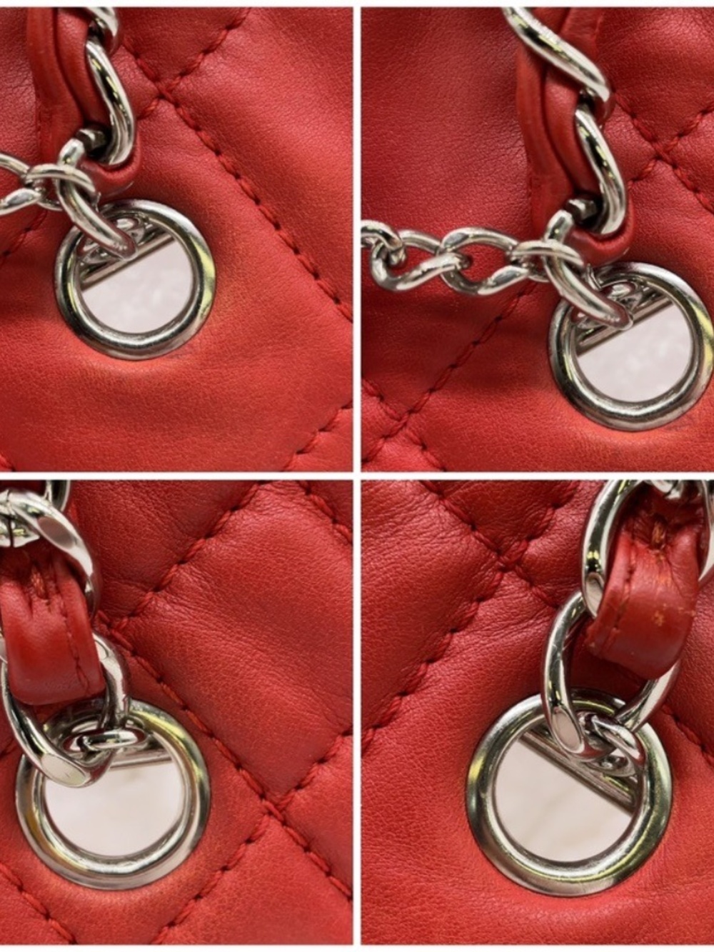 Chanel Coco Red Leather Tote - Picture 13 of 15